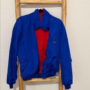Patagonia Blue and Red Puffer Jacket